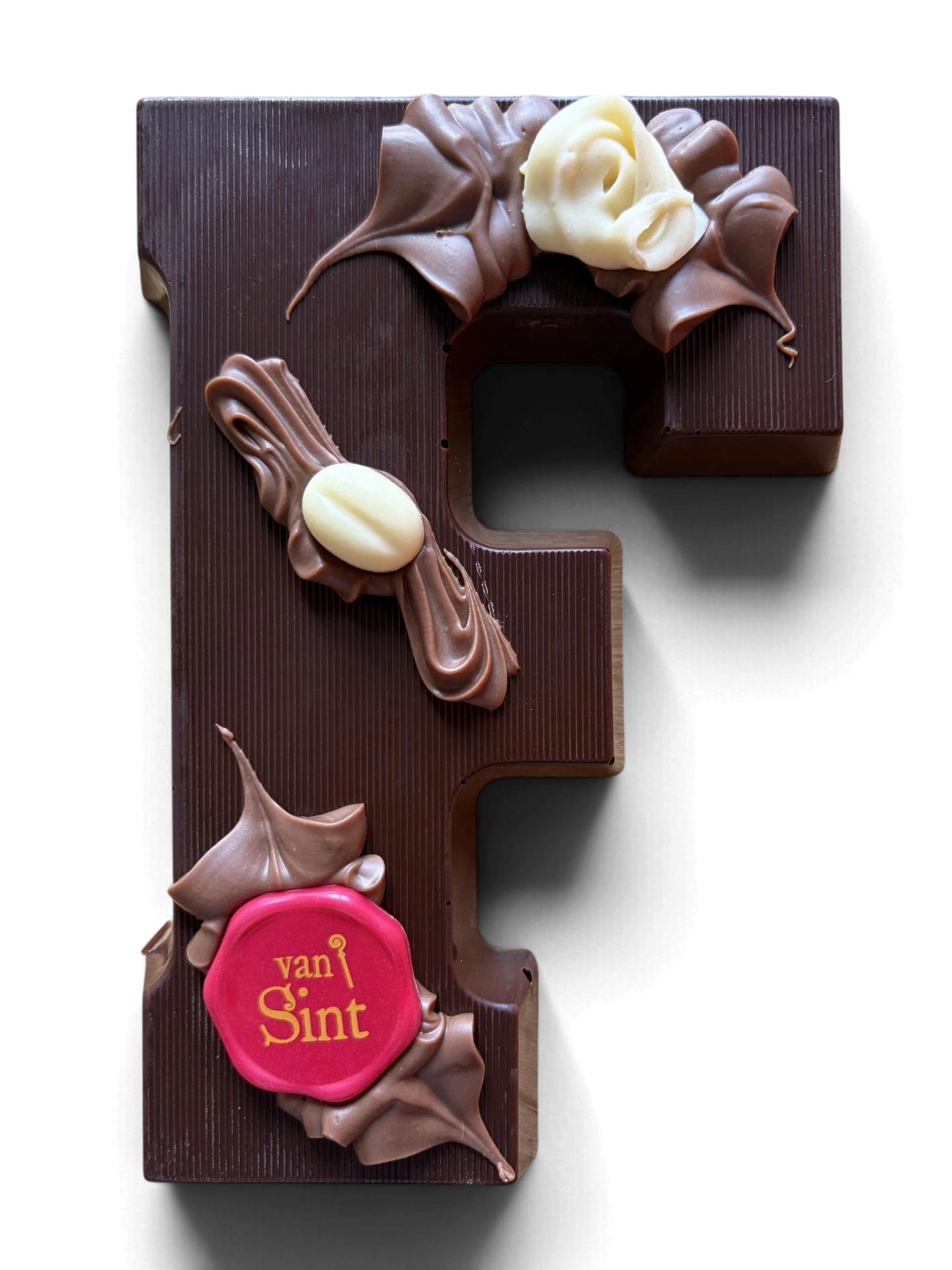 Chocoladeletter F, puur, Van Sint-zegel