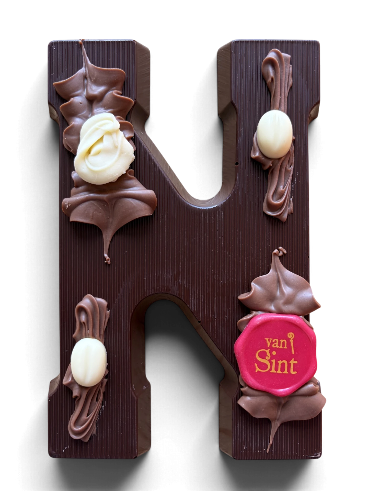 Chocoladeletter N, puur, Van Sint-zegel