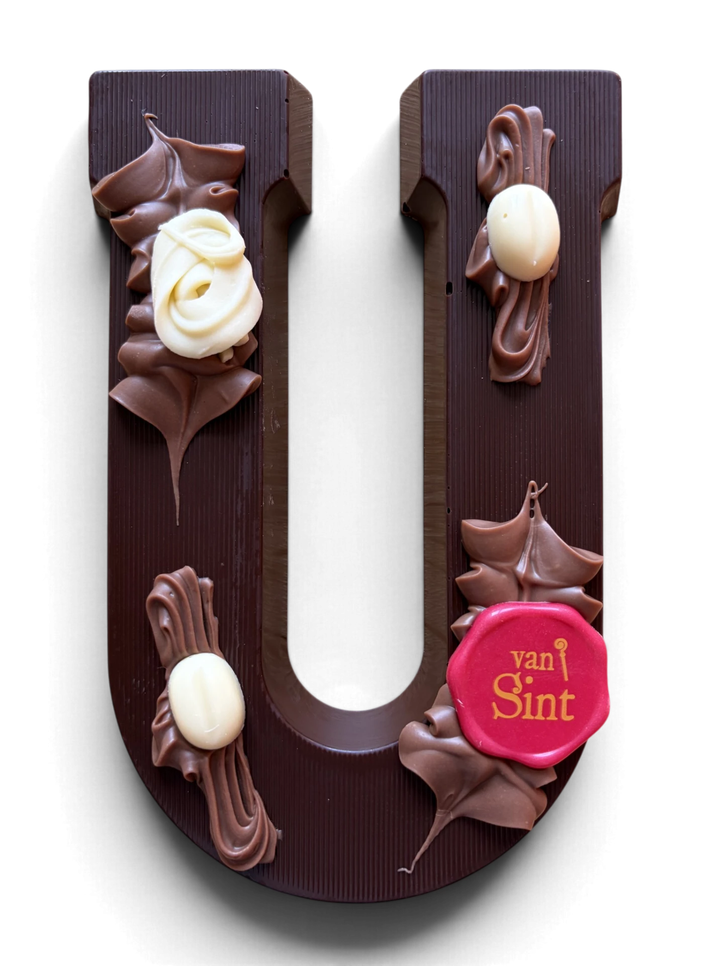Chocoladeletter U, puur, Van Sint-zegel
