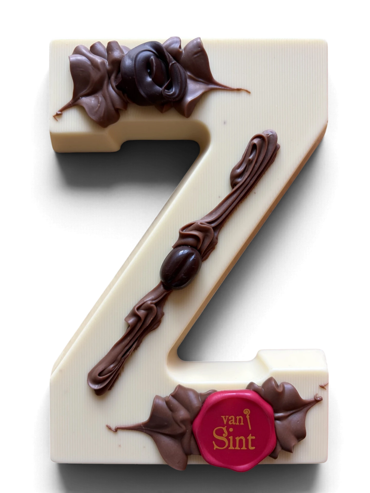 Chocoladeletter Z, wit, Van Sint-zegel