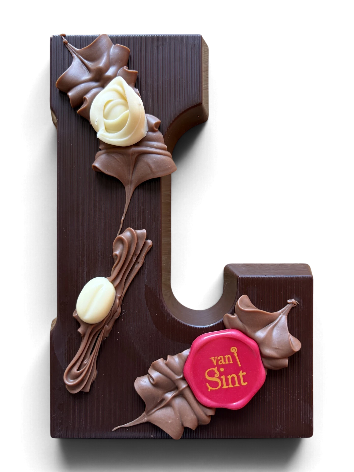 Chocoladeletter L, puur, Van Sint-zegel