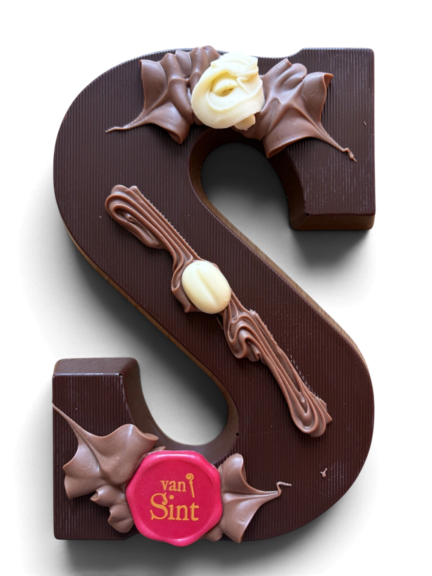 Chocoladeletter S, puur, Van Sint-zegel