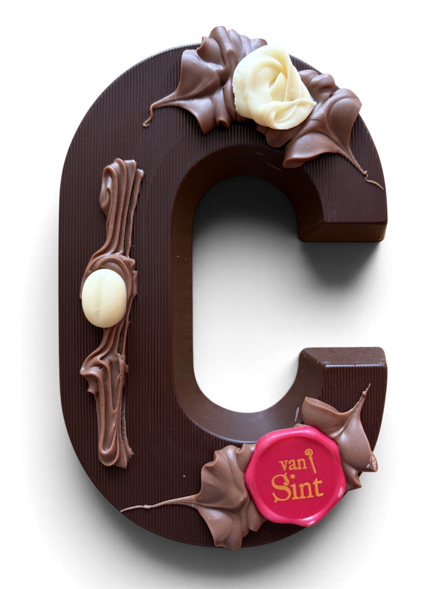 Chocoladeletter C, puur, Van Sint-zegel